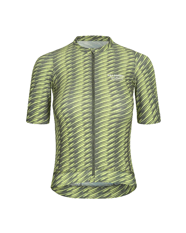 Women's Solitude Jersey - Dark Moss / Lime Green Premium Jersey Tee