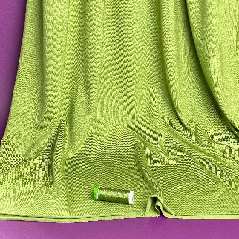 Bliss Moss Green Jersey Fabric with TENCEL™ Modal Fibres Spring Jersey Blouse