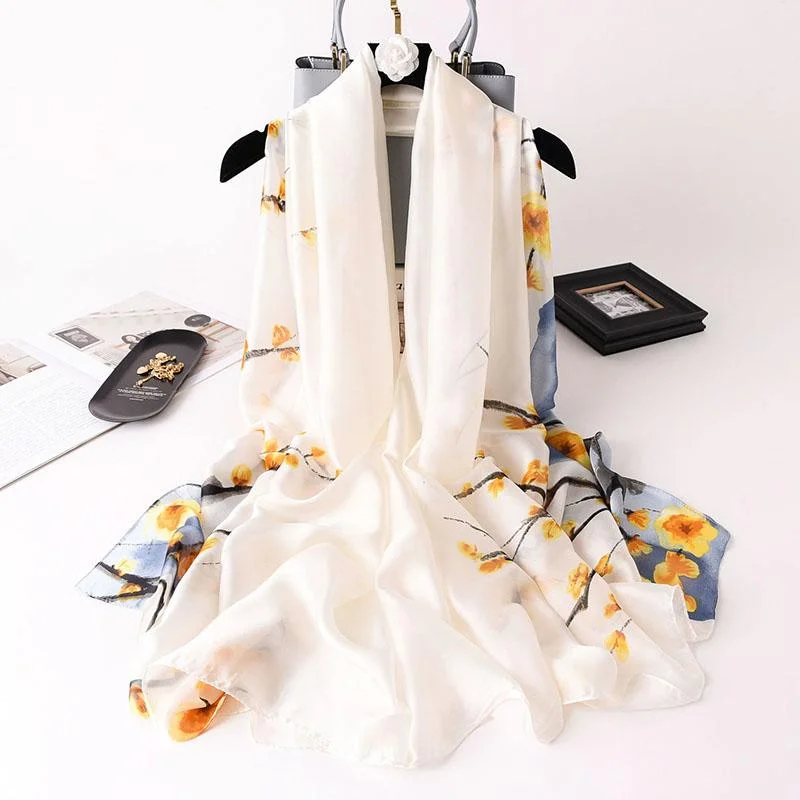 Autumn and Winter Ladies Scarf Fashion All-match Printing Silk Scarf Long Multi-function Scarf Shawl Soft Cotton Shawl Cape Autumn and Winter Ladies Scarf Fashion All-match Printing Silk Scarf Long Multi-function Scarf Shawl Soft Cotton Shawl Cape