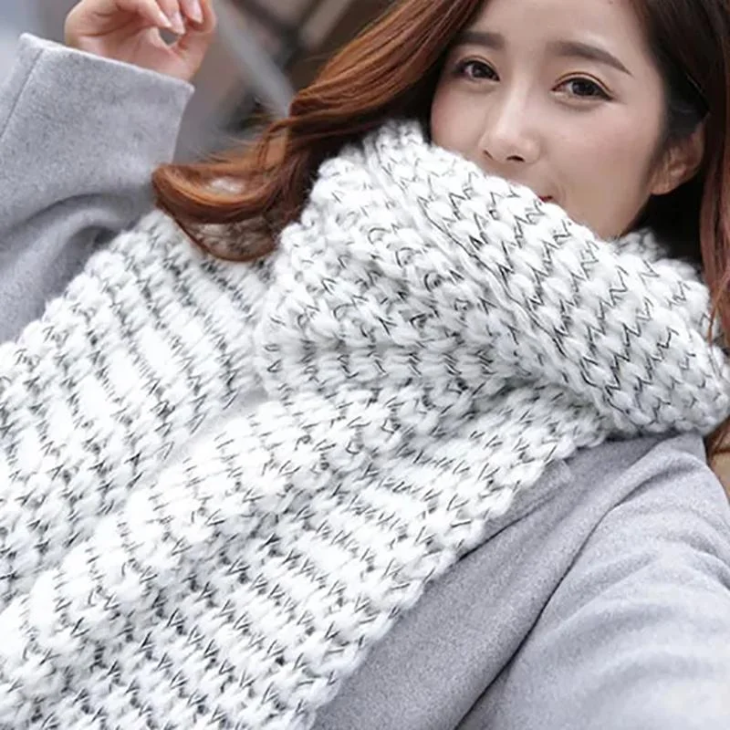 Autumn Winter Scarves Women Fashion Thicken Warm Soft Long Knitted Shawls Female Solid Coarse Wool Knit Scarfs Couples Lady Scarf Warm Wool Shawl Cape Autumn Winter Scarves Women Fashion Thicken Warm Soft Long Knitted Shawls Female Solid Coarse Wool Knit Scarfs Couples Lady Scarf Warm Wool Shawl Cape