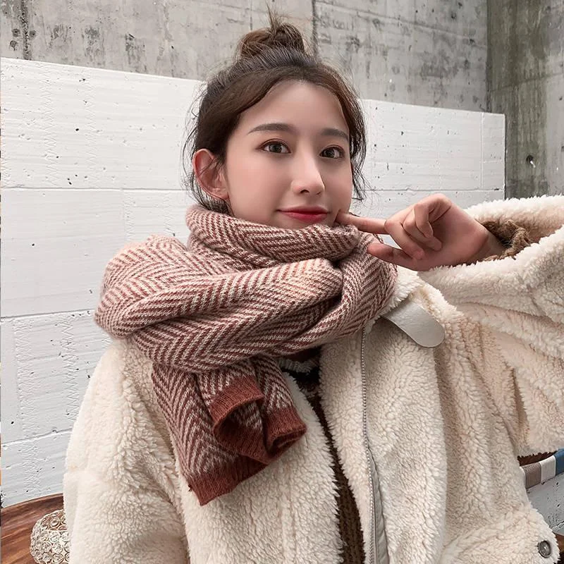 Cashmere Scarves Lady Winter Thicken Warm Soft Pashmina Shawls Wraps Female Knitted Wool Scarf Trendy Long Knit Shawl Cashmere Scarves Lady Winter Thicken Warm Soft Pashmina Shawls Wraps Female Knitted Wool Scarf Trendy Long Knit Shawl