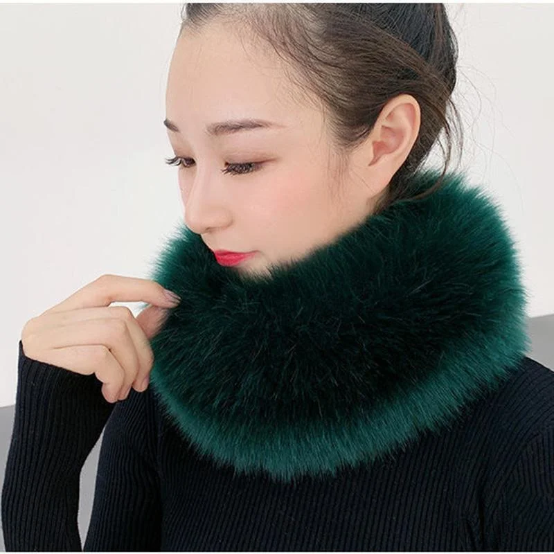 Female Korean Style Imitation Fox Fur Bib Fur Collar Scarf Thick Warm Faux Fur Bib Autumn and Winter Solid Fluffy Plush Neck Collar Round Wrap Shawl Stylish Chunky Wool Shawl Female Korean Style Imitation Fox Fur Bib Fur Collar Scarf Thick Warm Faux Fur Bib Autumn and Winter Solid Fluffy Plush Neck Collar Round Wrap Shawl Stylish Chunky Wool Shawl
