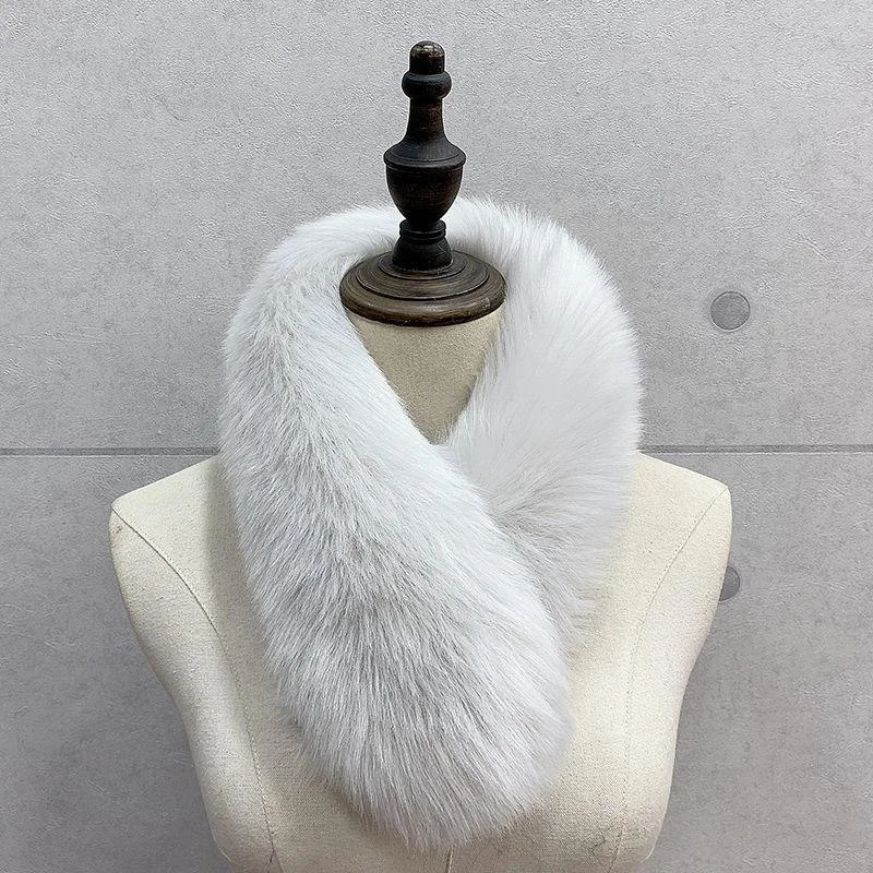 Winter Imitation Fur Scarf All-match Solid Color Fur Collar Female Warmth Padded Bib Scarf Shawl Fashionable Embroidered Shawl Winter Imitation Fur Scarf All-match Solid Color Fur Collar Female Warmth Padded Bib Scarf Shawl Fashionable Embroidered Shawl